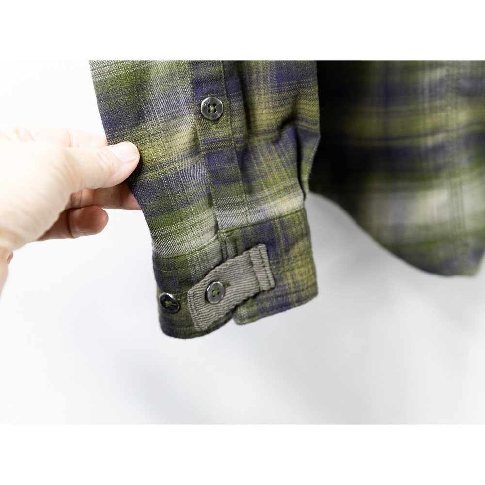 Royal Robbins Mens Plaid Flannel Shirt Green Navy Blue Long Sleeve Small Regular - Picture 4 of 8